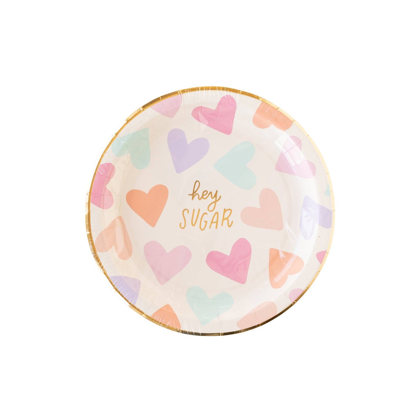 Gold Foil Paper Plates: Hey Sugar