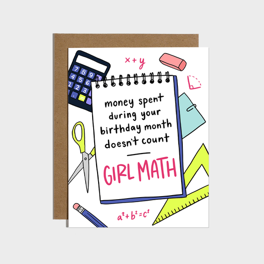 Greeting Card: Girl Math