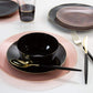 Plastic Side Plates: Transparent Rose • Gold