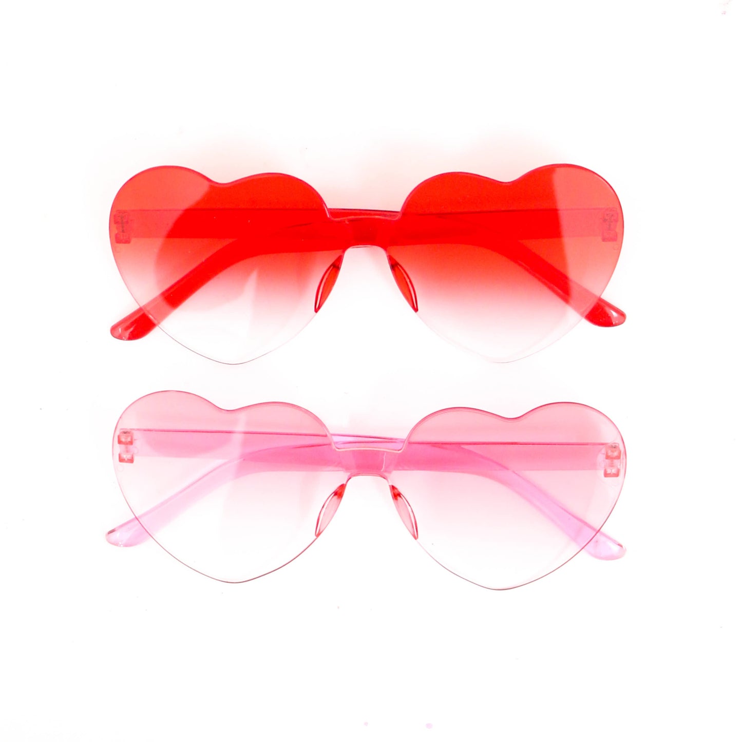 Kailo Chic - Pink and Red ombré heart sunglasses