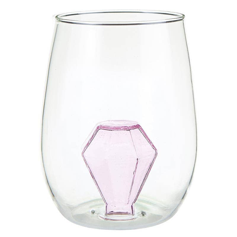 Slant Collections Stemless Wine Glass: Diamond