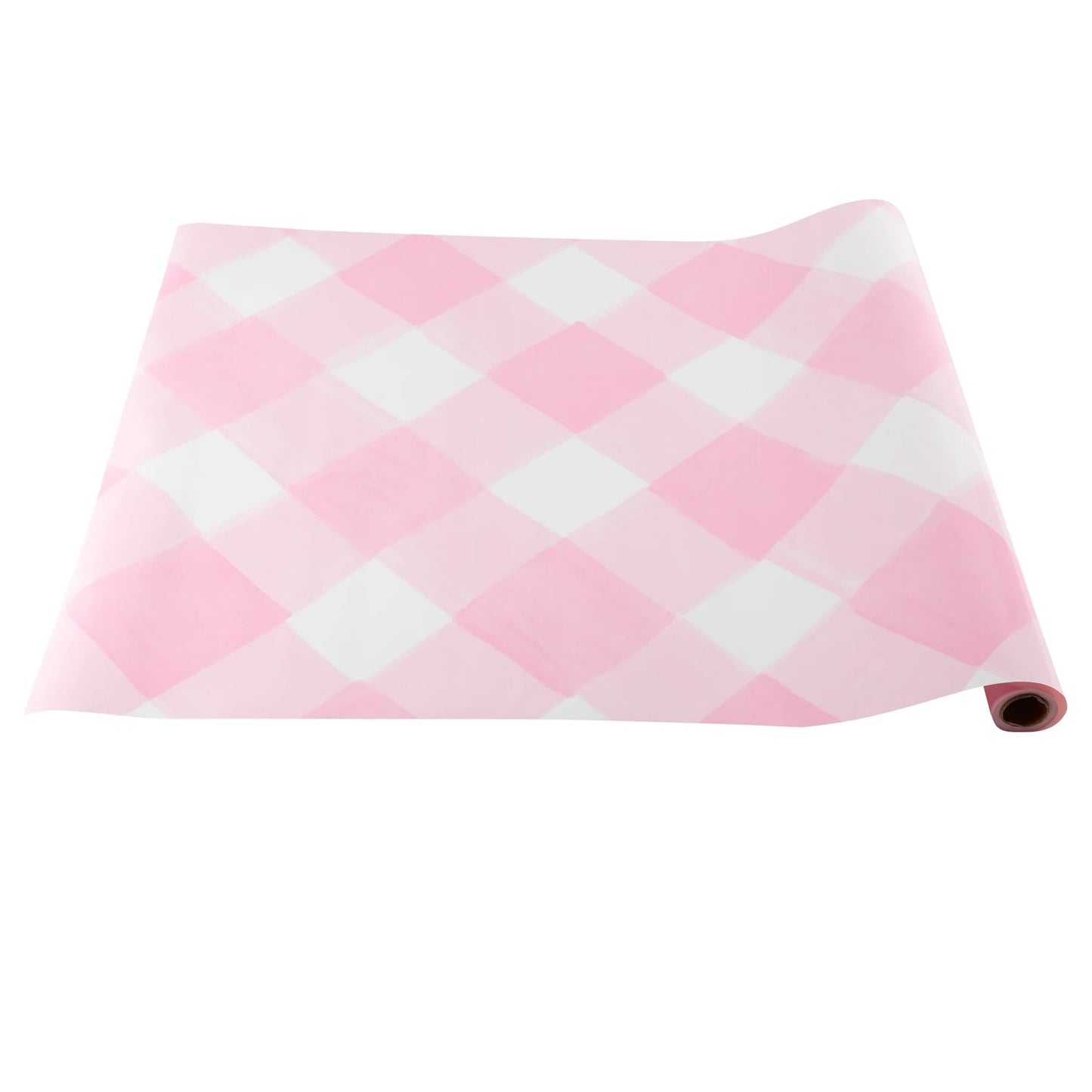 Deck the Halls, Y'all Paper Table Runner: Pink Gingham