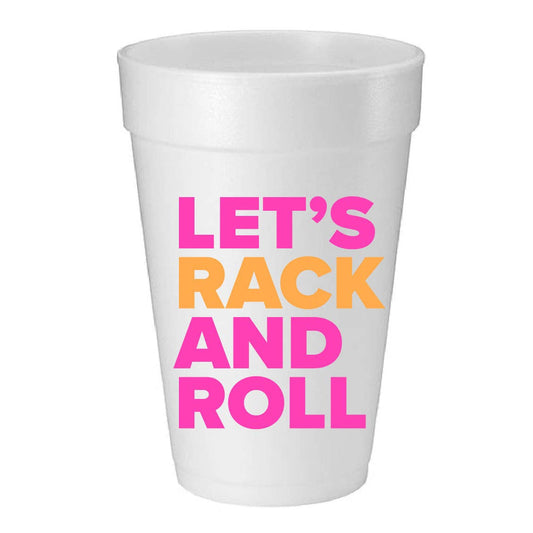 "Let's Rack and Roll" Mahjong Foam Cups