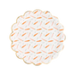 Scalloped Plate: Pink and Orange Carrots