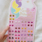 Sticker Earrings: Unicorn
