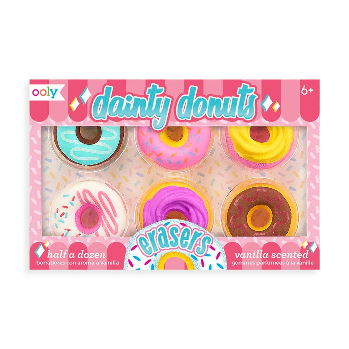 Dainty Donuts Scented Erasers (Set of 6)
