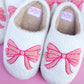 Pink Bow Slippers (Adult Sizes)