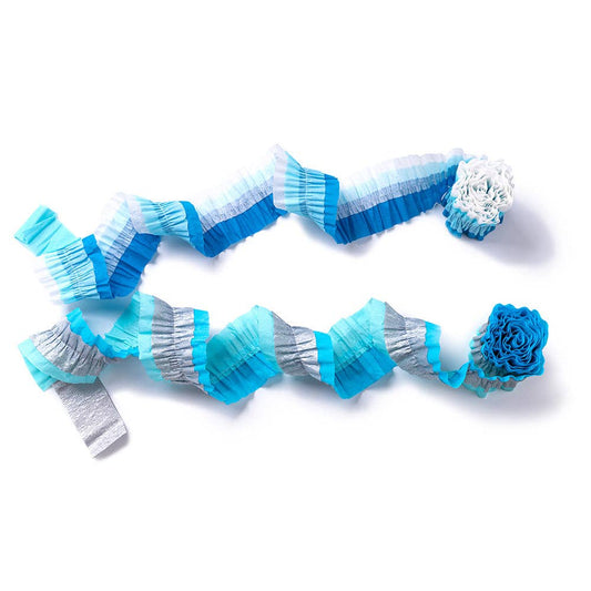 Party Pieces Paper Party Streamers: Metallic & Blue