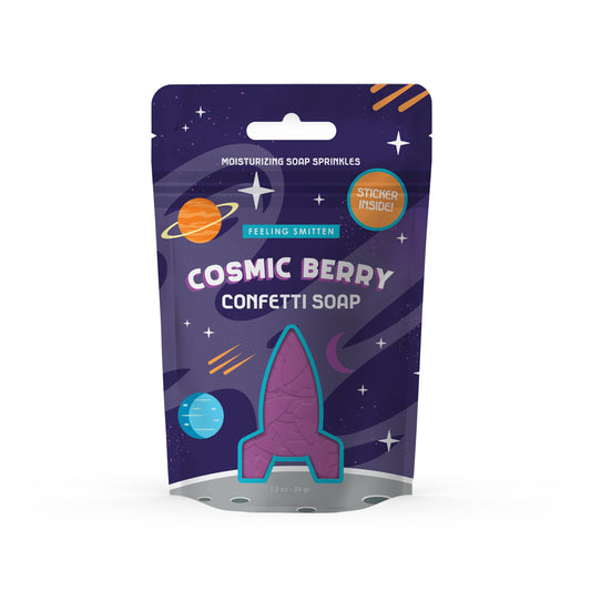 Rocket Shaped Bath Confetti (Cosmic Berry)