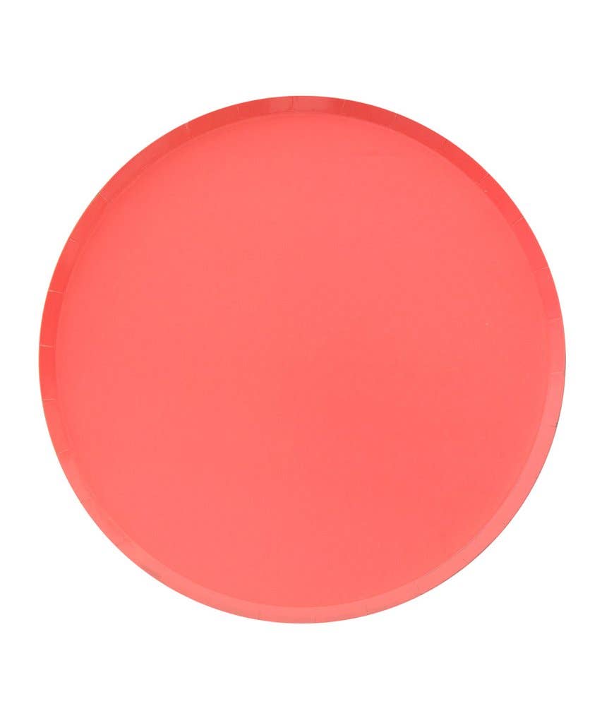 Oh Happy Day Party Shop Large Low Rim Plates: Coral