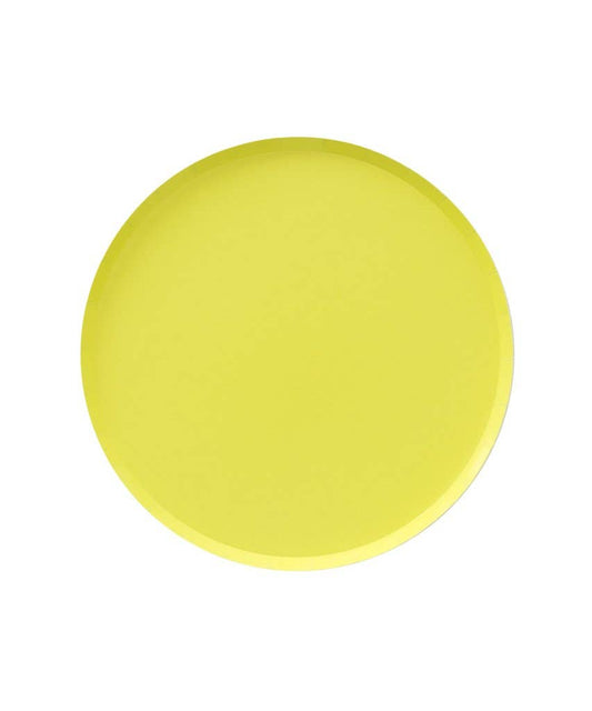 Small Low Rim Plates: Chartreuse