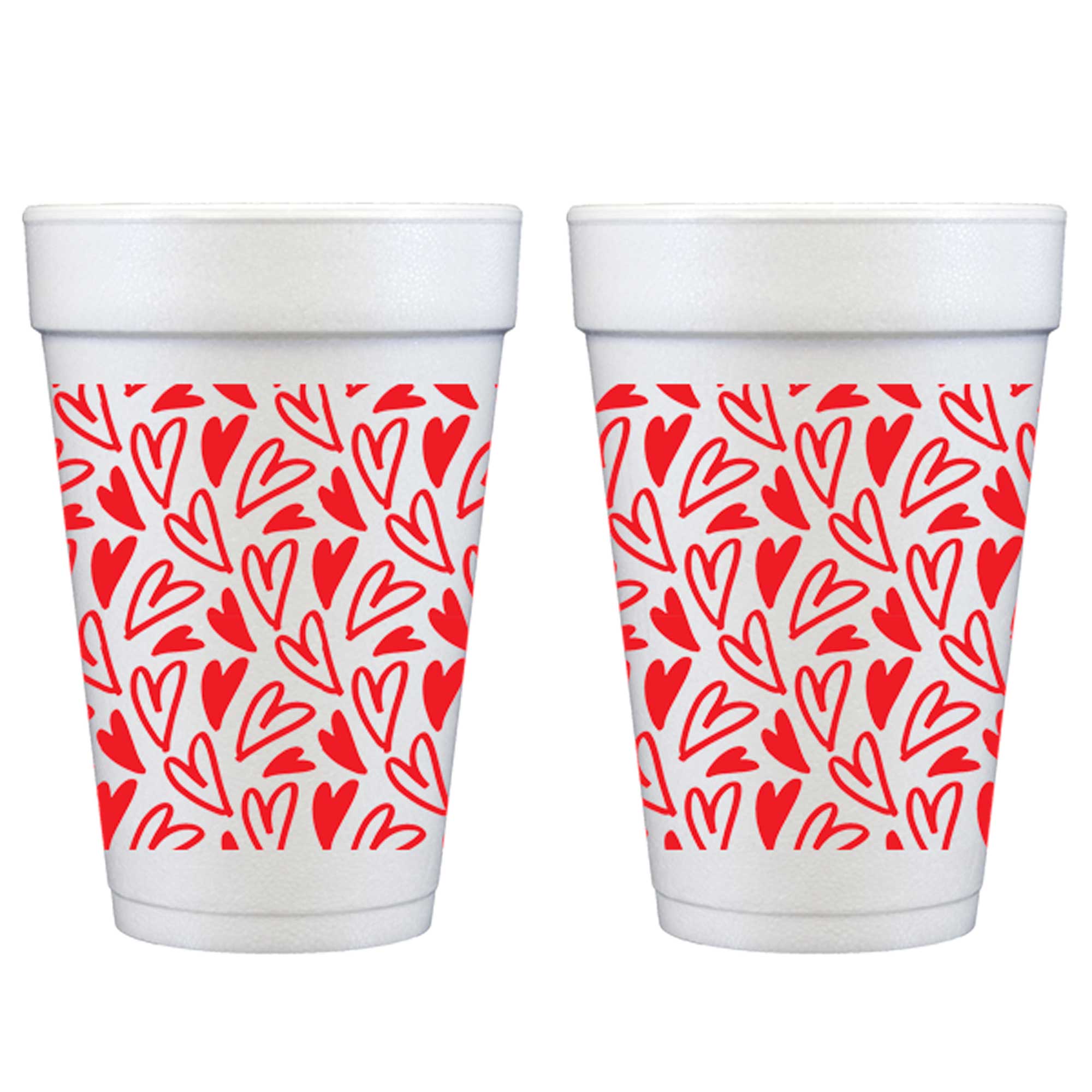 Eat Drink and Be Married, Foam Drinking Cups, Hearts, Styrofoam online Cups (30)