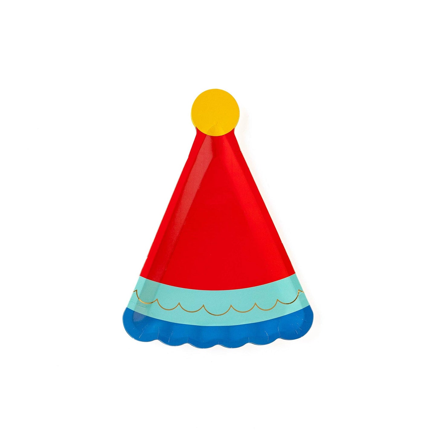 Shaped Plate: Blue Birthday Hat