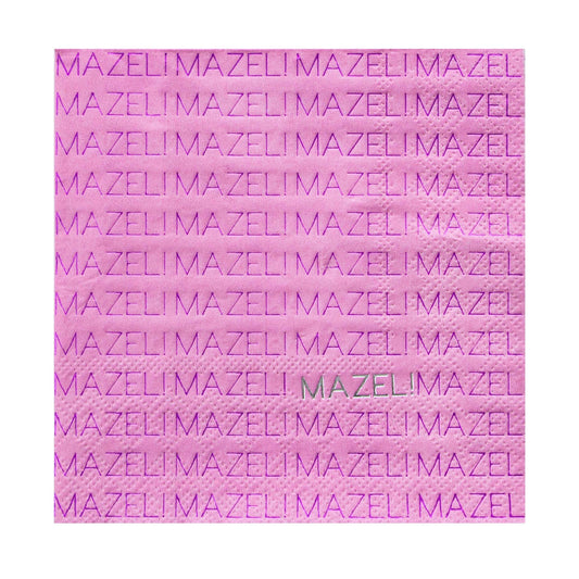 Cocktail Napkins: Pink "Mazel"
