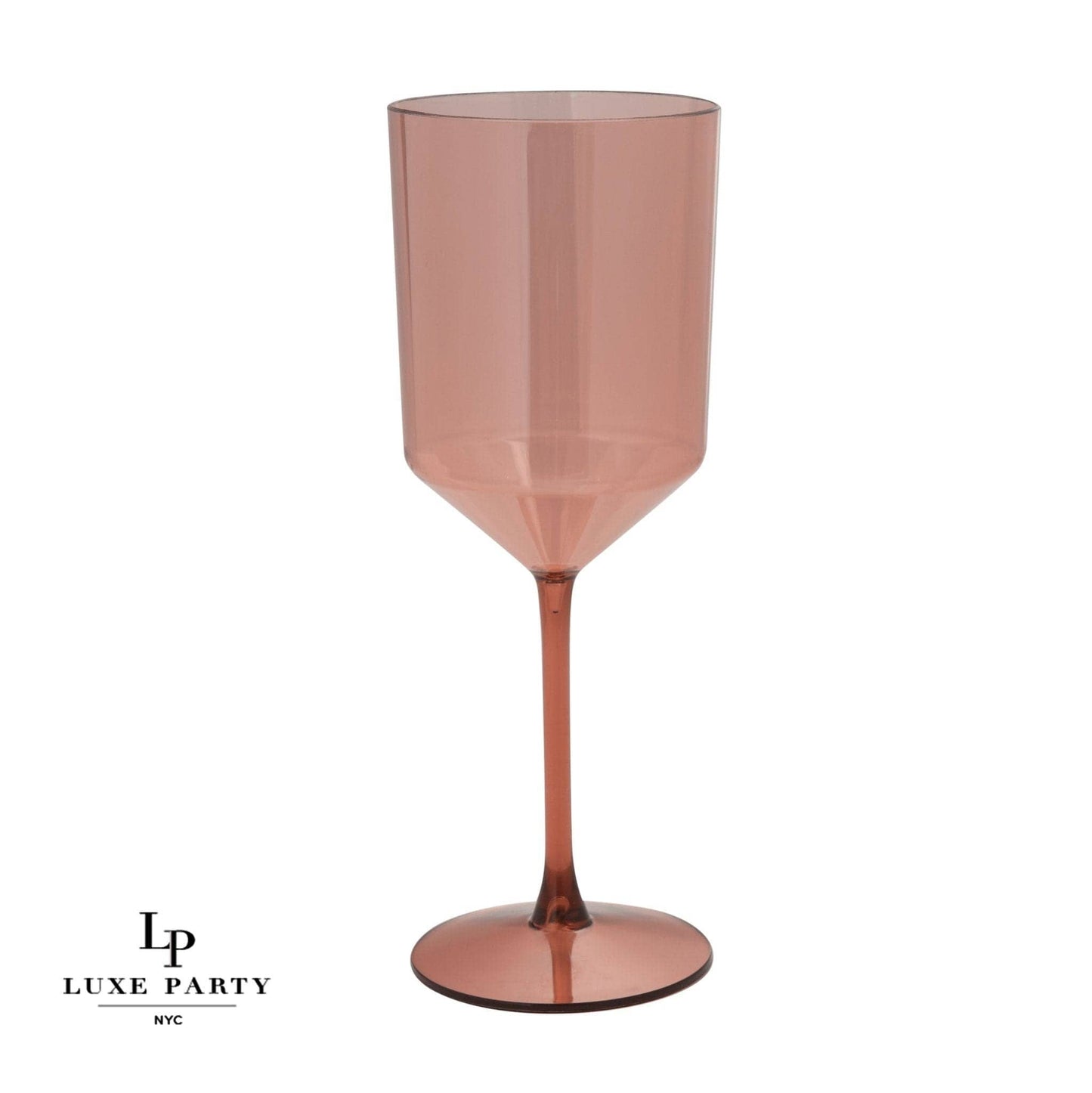 Upscale Plastic Wine Cups: Rose Gold
