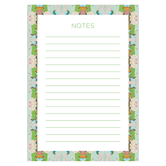 Lined Notepad: Monet's Garden Green