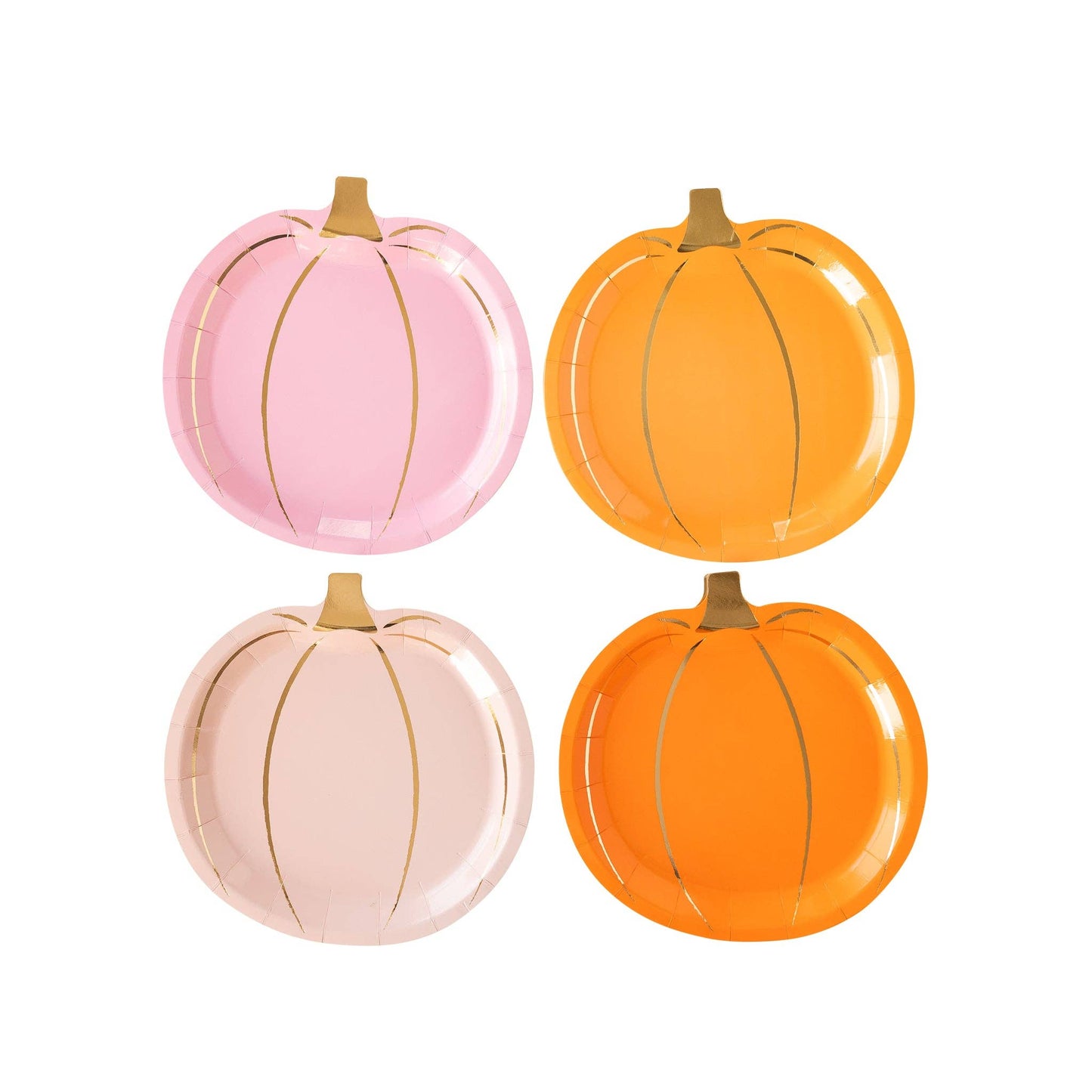 Shaped Plate Set: Happy Haunting Modern Pumpkin