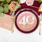 Dessert Plates: Blush 40th