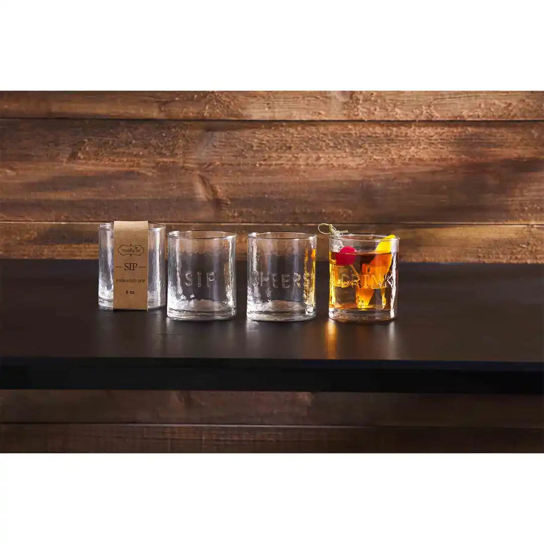 Embossed Highball Glass: Sip