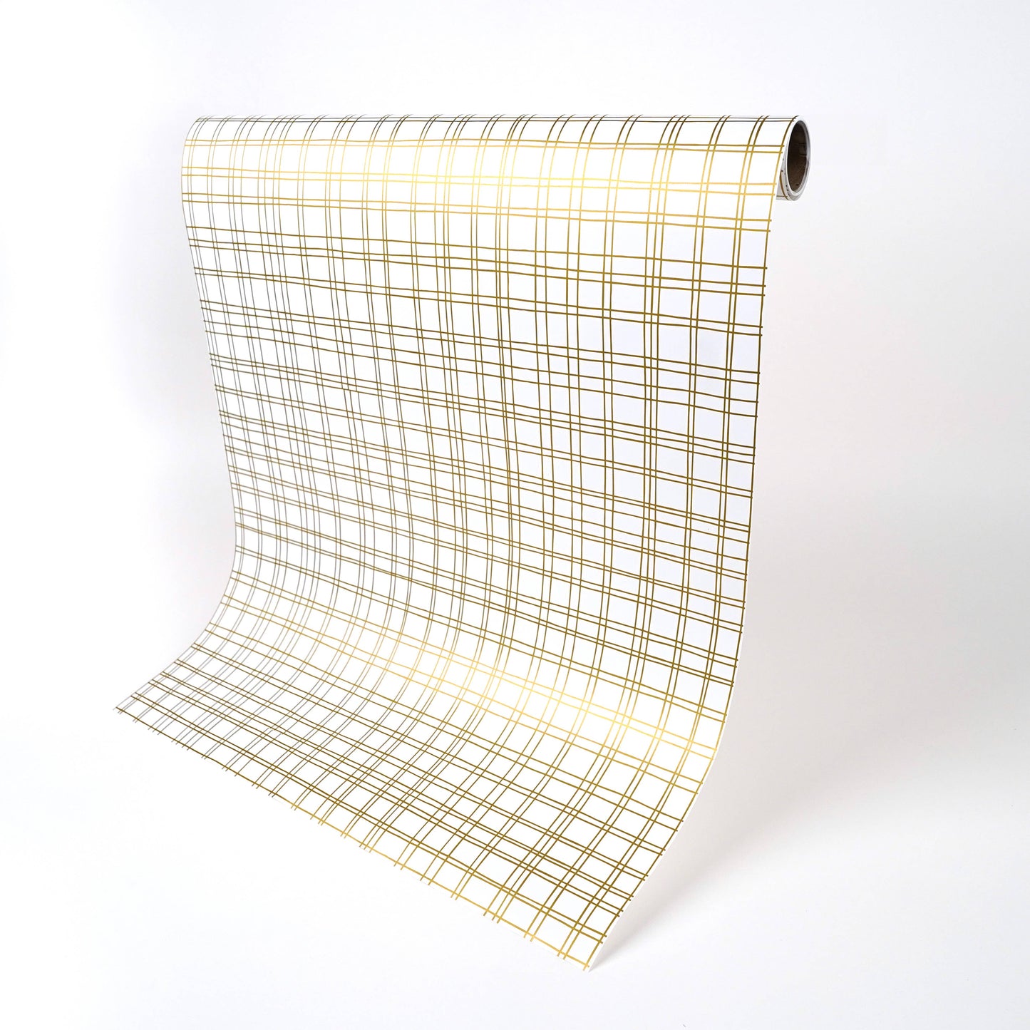 Paper Table Runner: Gold Plaid
