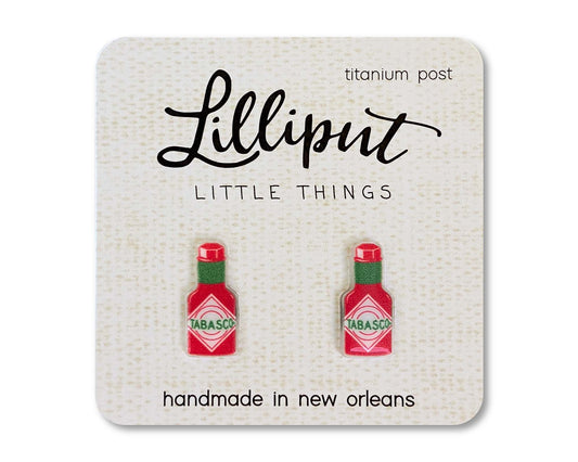Lilliput Little Things Earrings: TABASCO® Hot Sauce