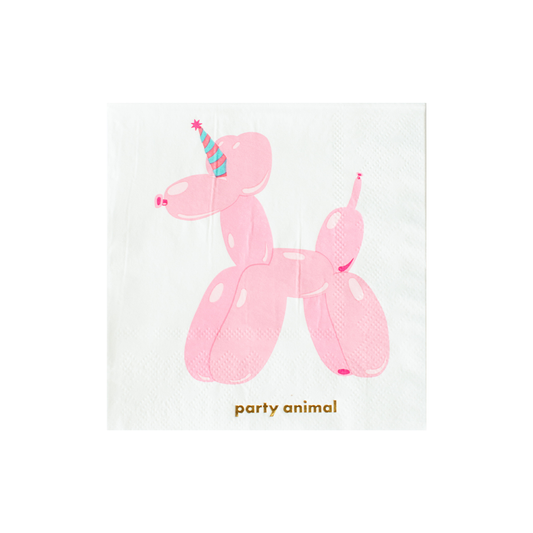 Cocktail Napkins: Balloon Animal "Party Animal"