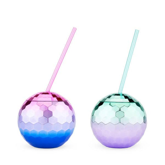 Ombre Disco Ball Drink Tumblers (Multiple Color Options)