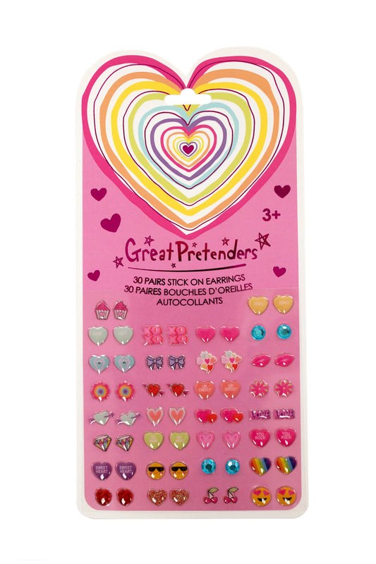 The Great Pretenders Sticker Earrings: Hearts