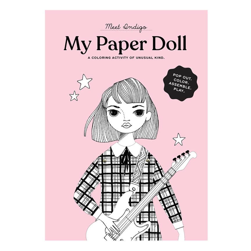 Of Unusual Kind Coloring Paper Doll Kit: Indigo