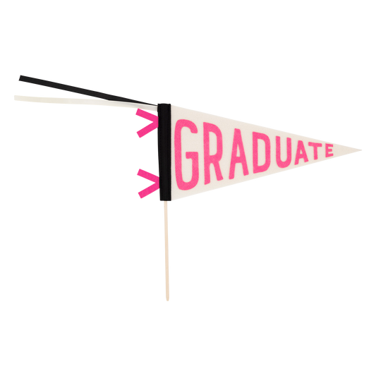 Pink Graduate Felt Pennant Banner