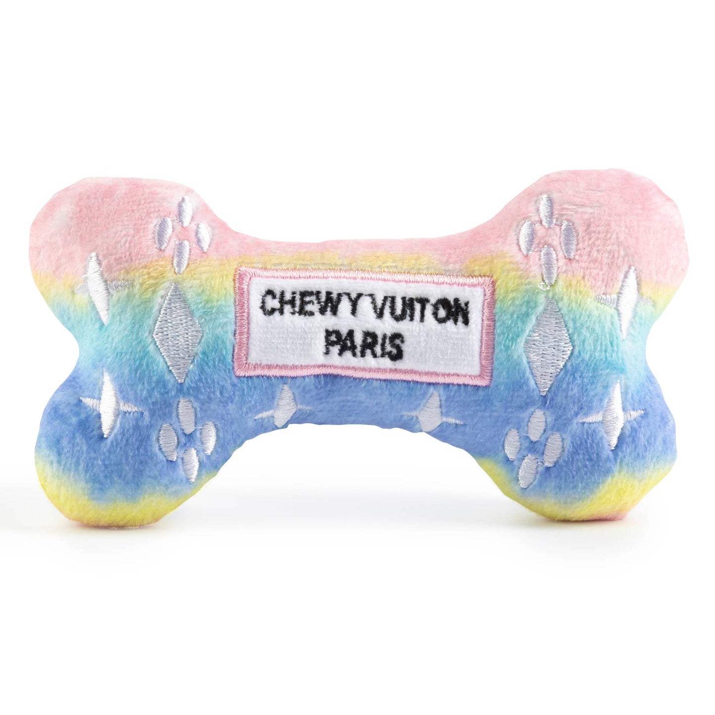 Pink Ombre Chewy Vuiton Bone Dog Toy: Large