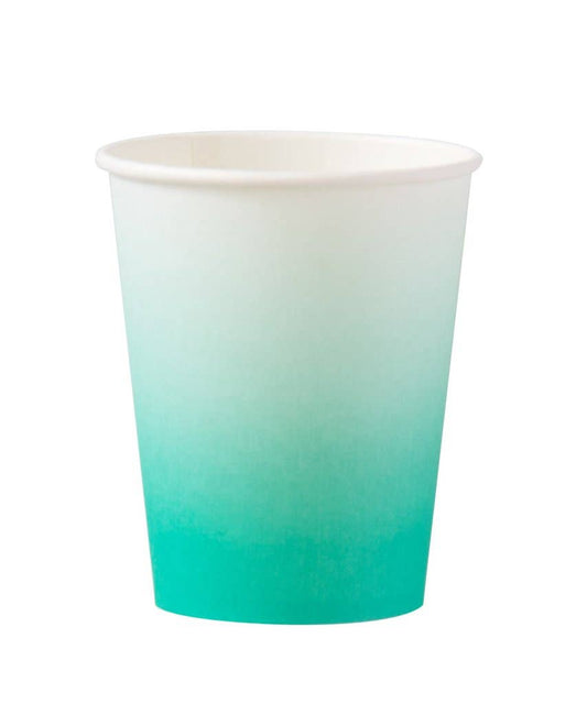 Paper Party Cups: Teal Ombre