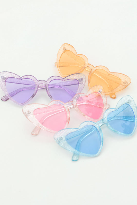 Glitter Heart Sunglasses (Multiple Color Options)