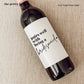 Bottle Labels: "Pairs Wells with Being a Bridesmaid" (Multiple Sizes)