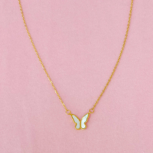 Ellison+Young Necklace: Golden Shell Butterfly