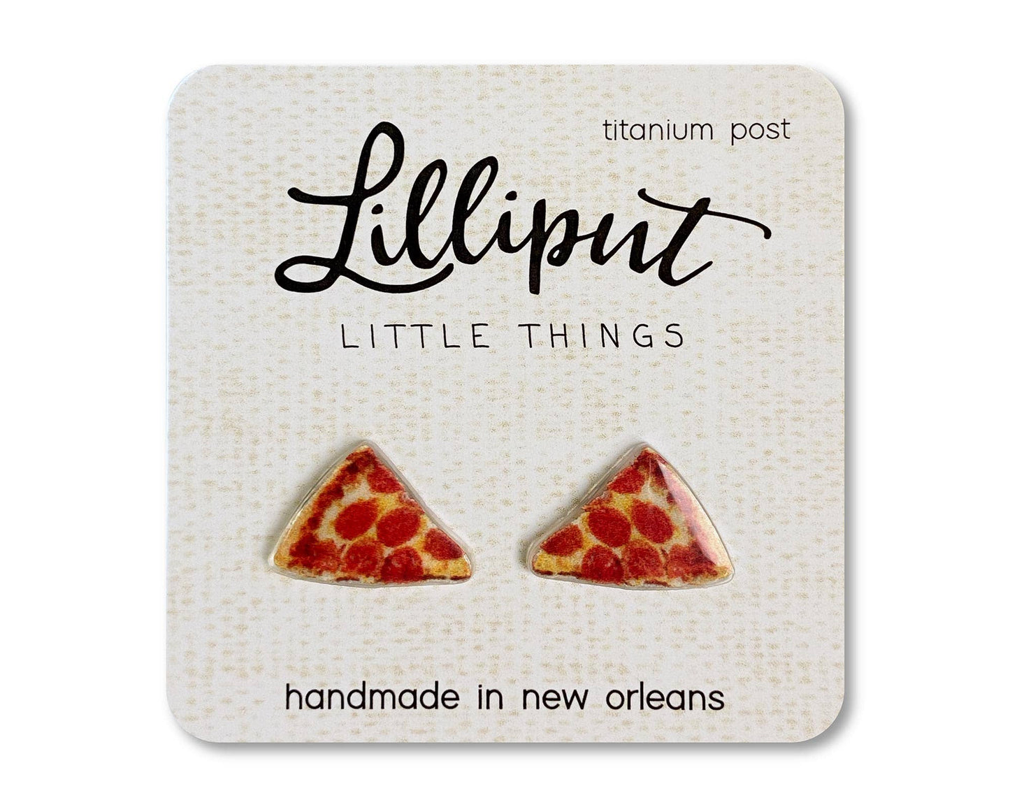 Lilliput Little Things Earrings: Pizza