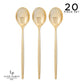 Matrix Collection Gold Plastic Spoons (20 Pieces)