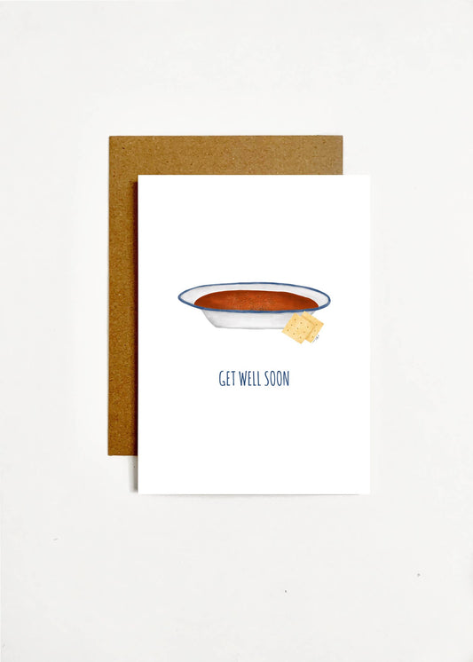 Greeting Card: Get Well Soon - Tomato Soup