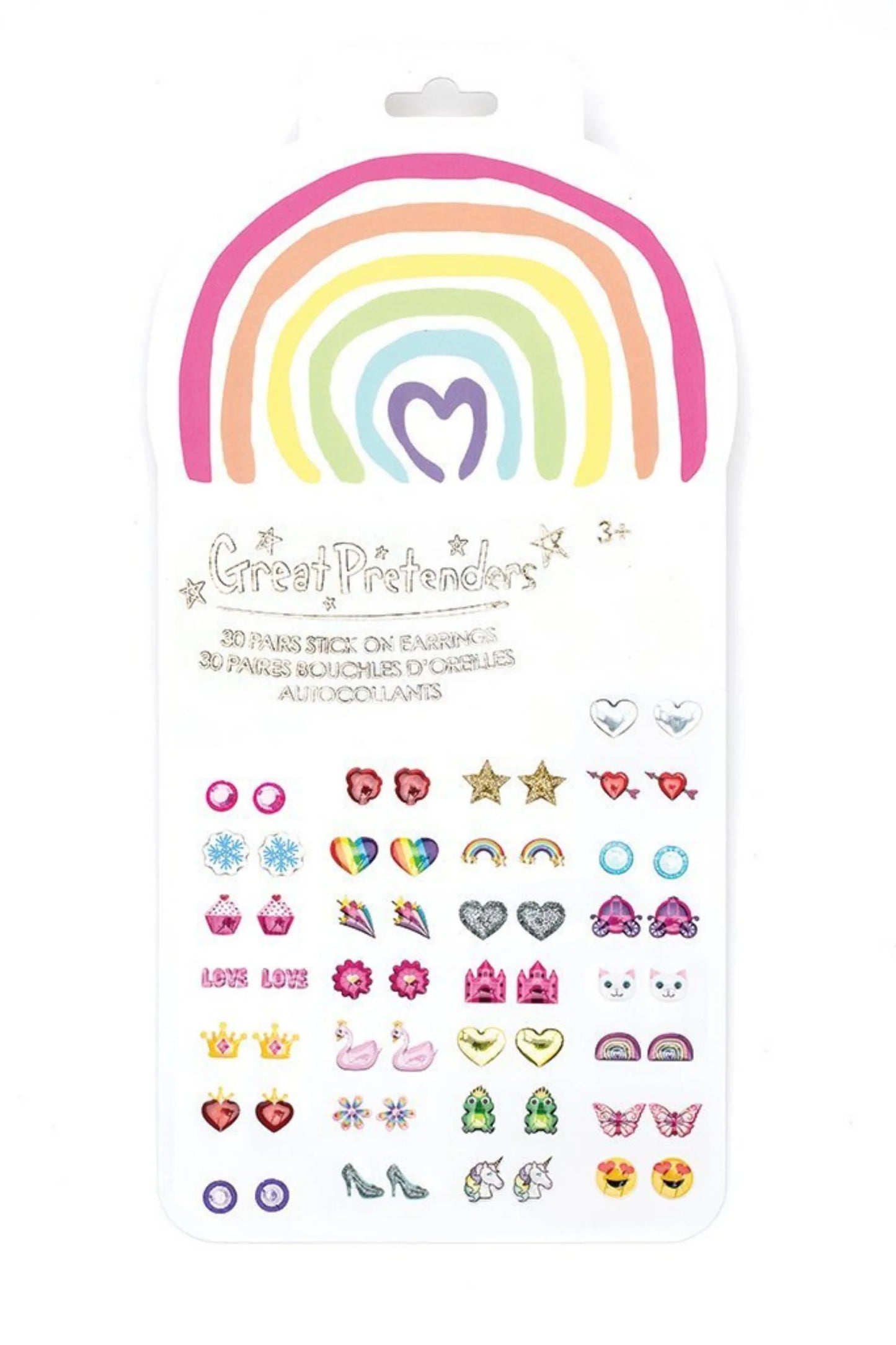 Sticker Earrings: Rainbow Love