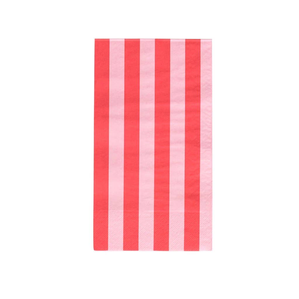 Dinner Napkins: Blush & Cherry Stripes