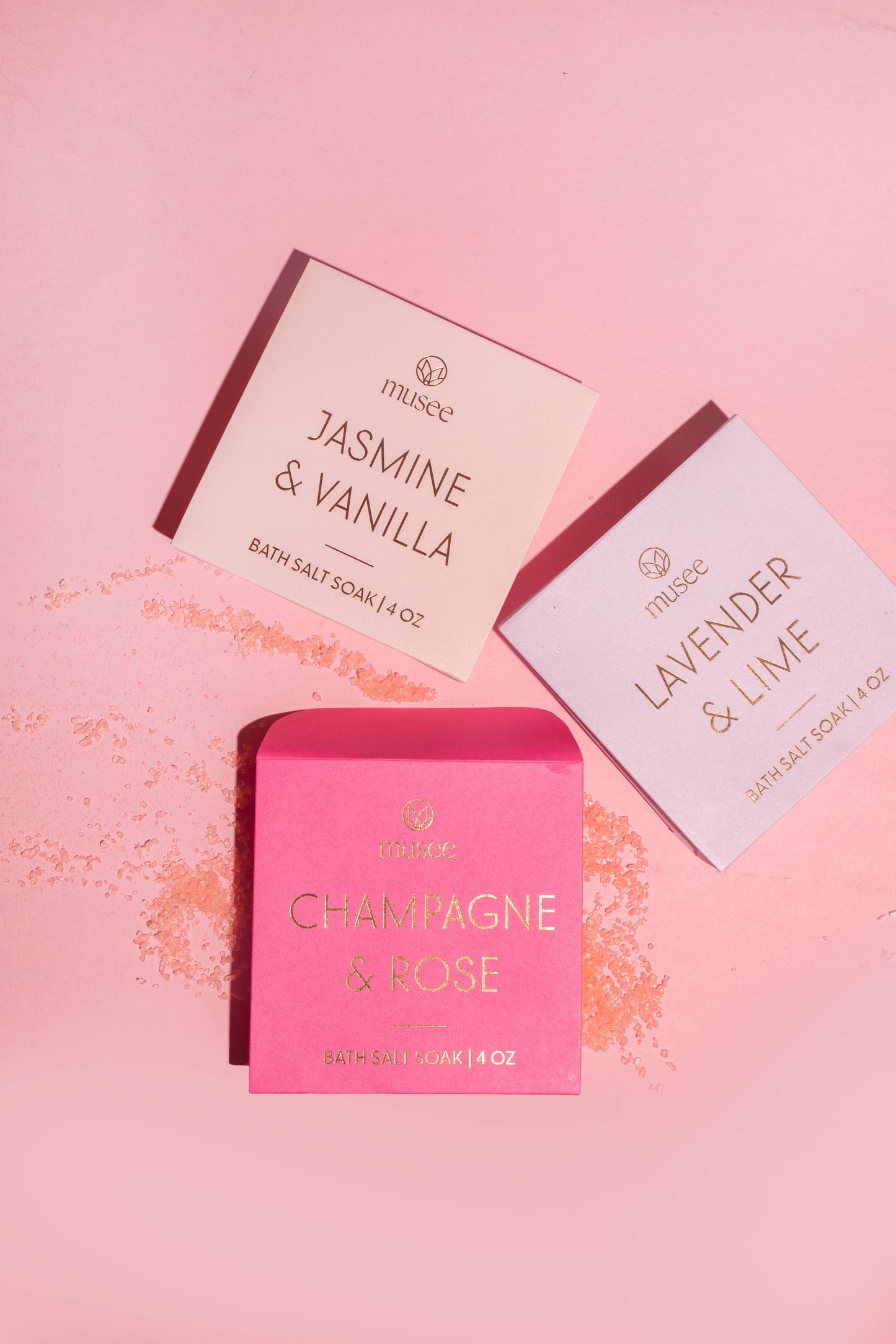 Champagne and Rose Mini Bath Salts