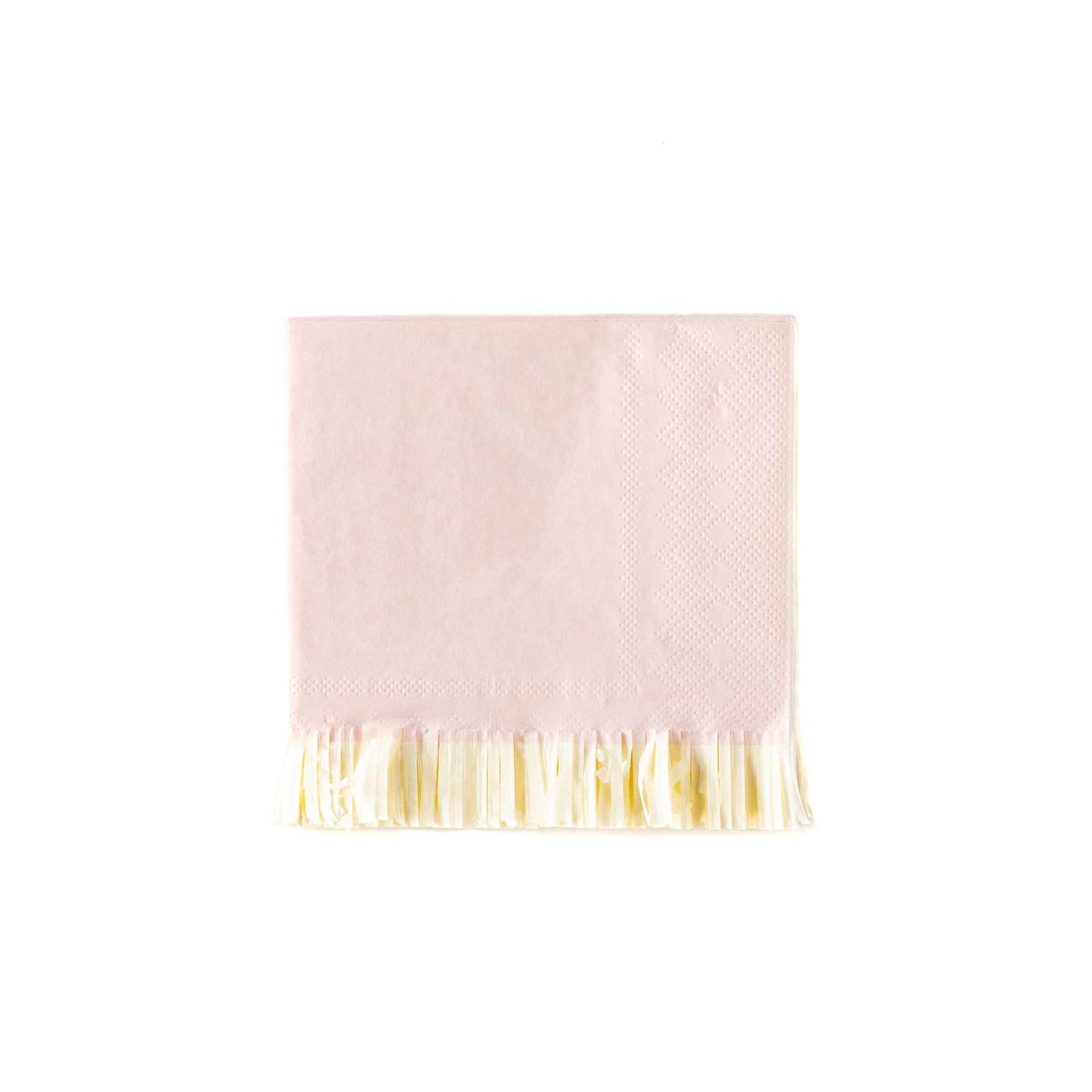 Fringed Cocktail Napkins: Baby Pink
