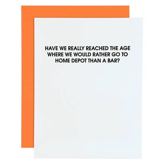 Letterpress Greeting Card: Home Depot or Something