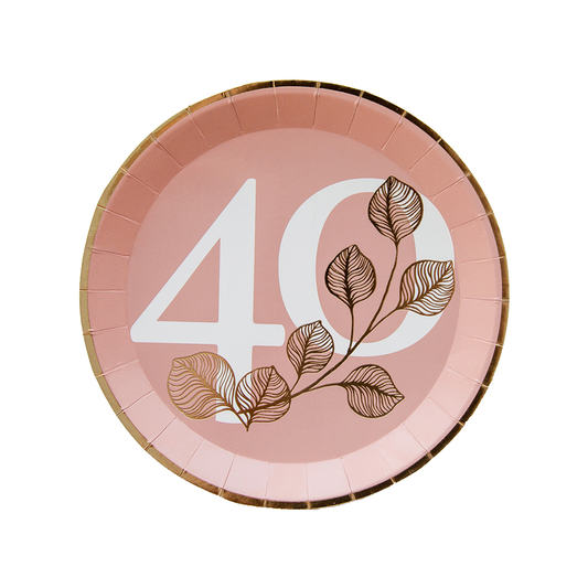Dessert Plates: Blush 40th