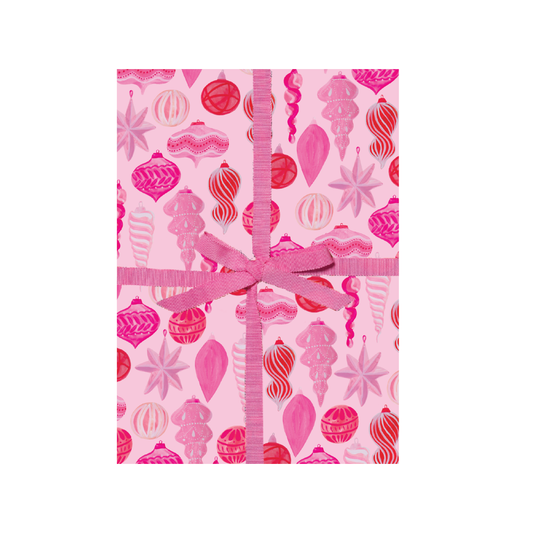Pink Ornaments Wrapping Paper