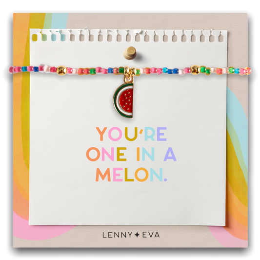 Lenny & Eva Friendship Bracelet: Melon - Rainbow