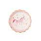 Pink Unicorn Ruffle Edge Plate