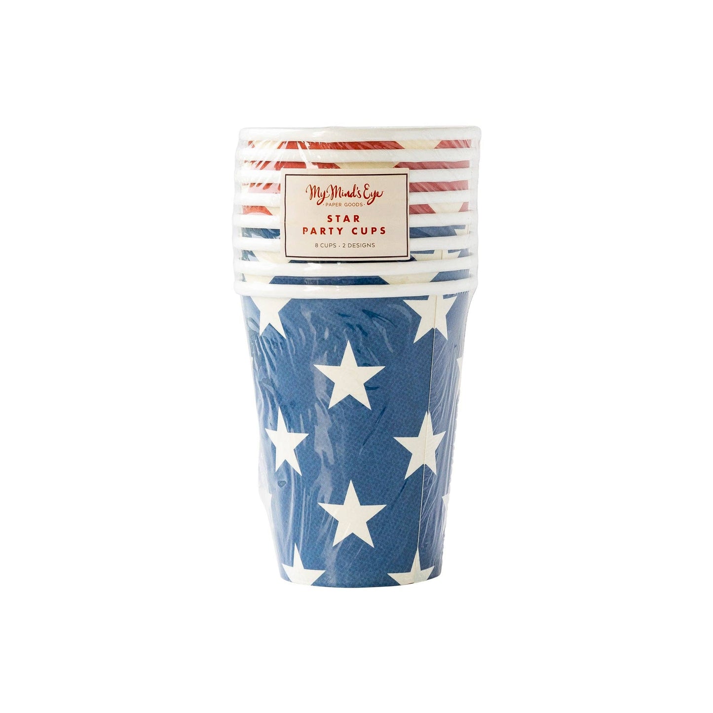 Paper Cups: Red and Blue Star