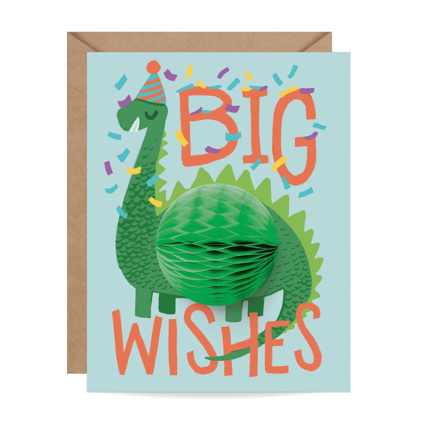 Honeycomb Greeting Card: Dinosaur Pop-up