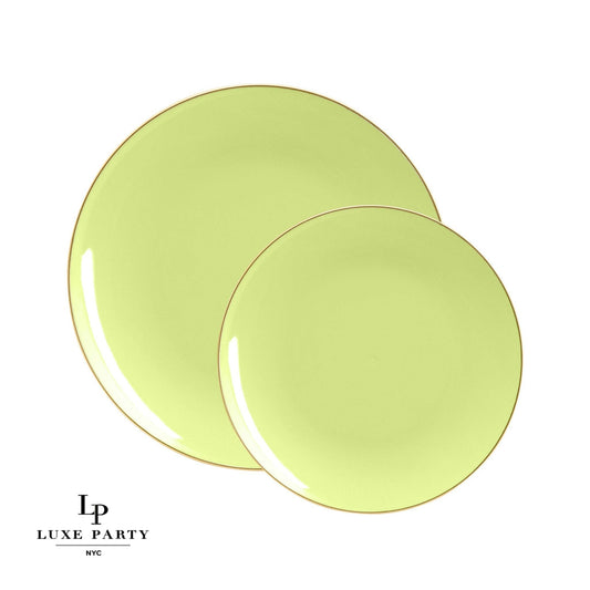 Plastic Side Plates: Lime • Gold